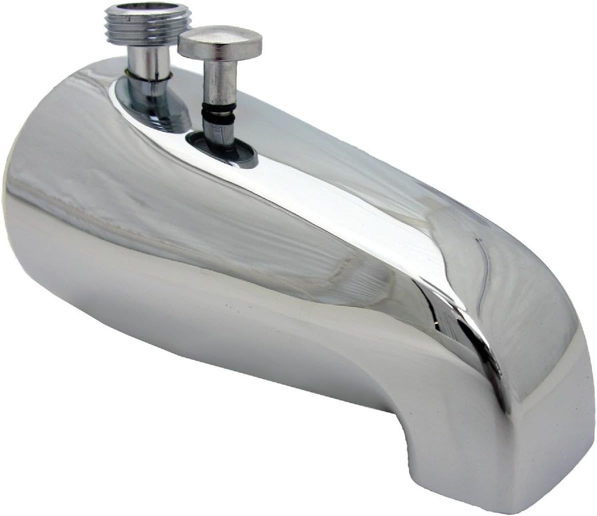 Chrome Plated Bathtub Spout with Diverter and Pipe Outlet