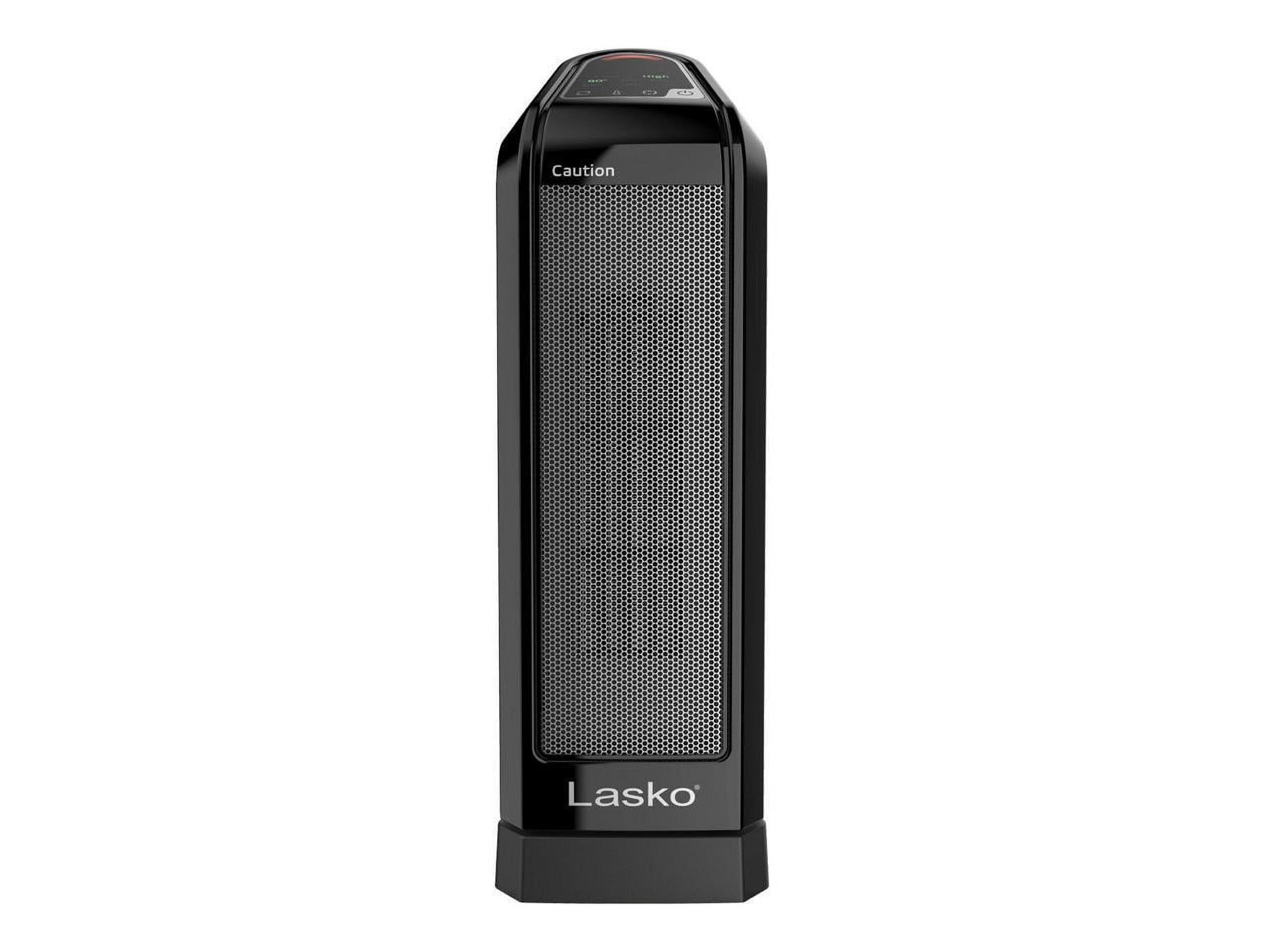 Black Ceramic Tower Heater with Adjustable Thermostat and Remote