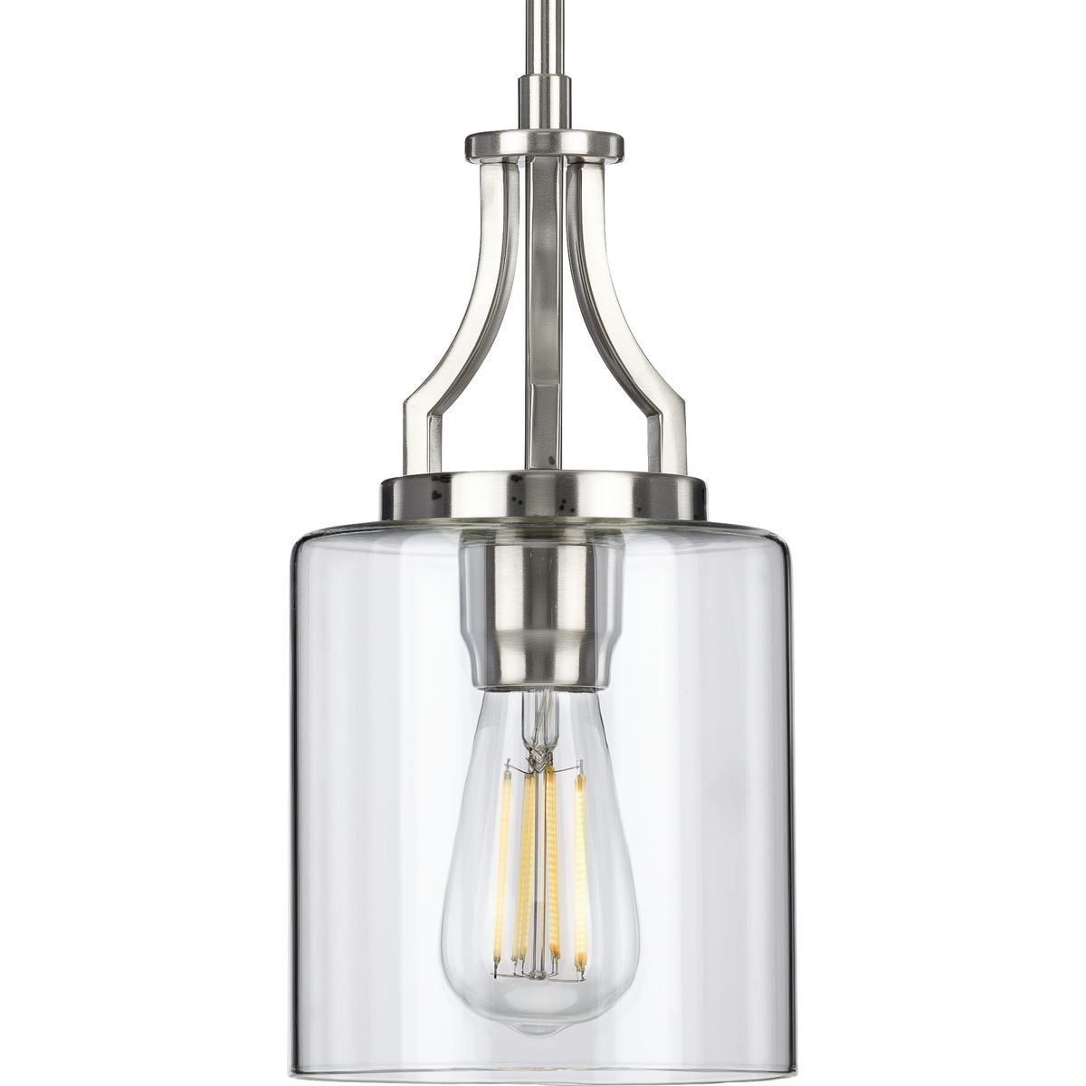 Lassiter Brushed Nickel Clear Glass Mini-Pendant Light