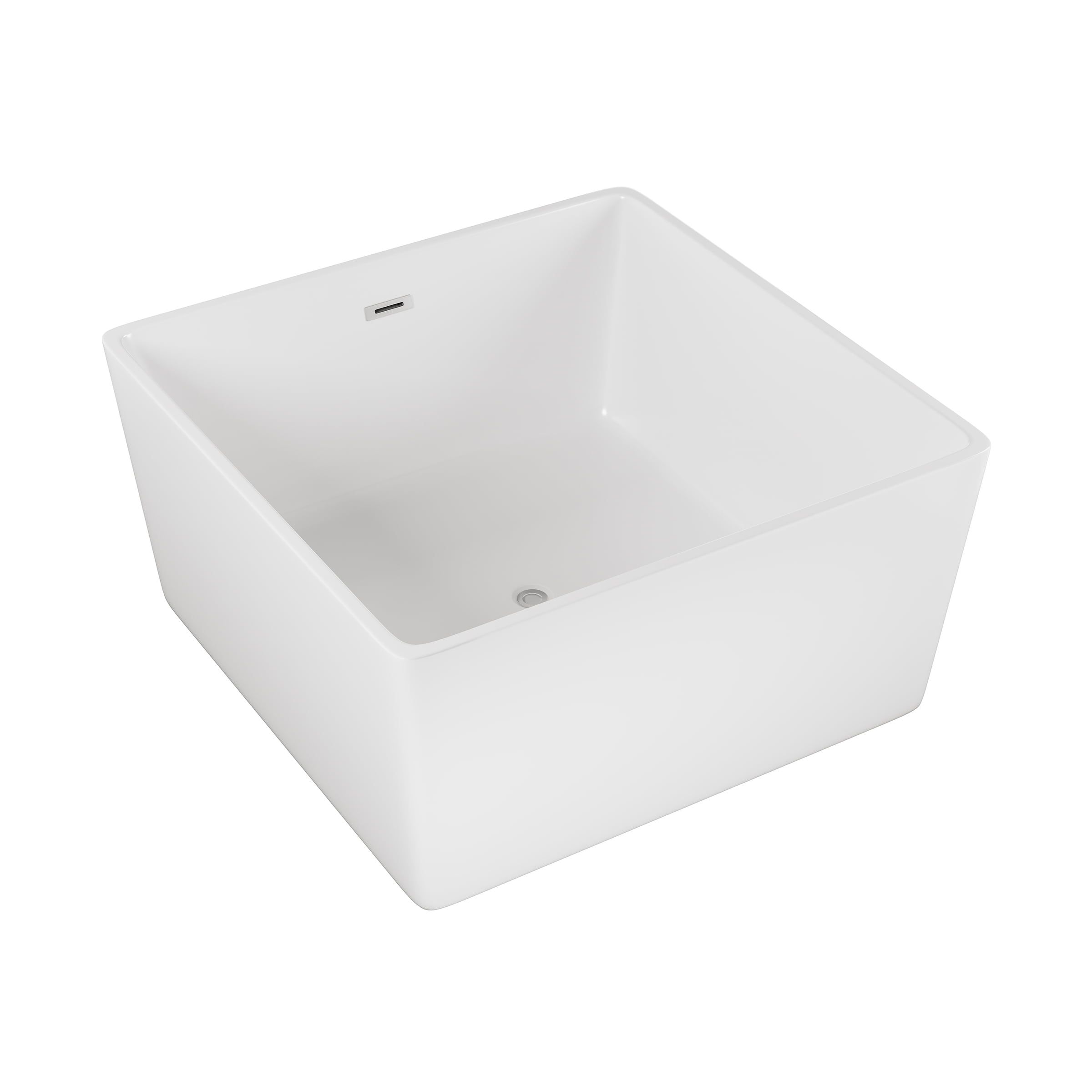 Lausanne 48" White Acrylic Square Freestanding Bathtub