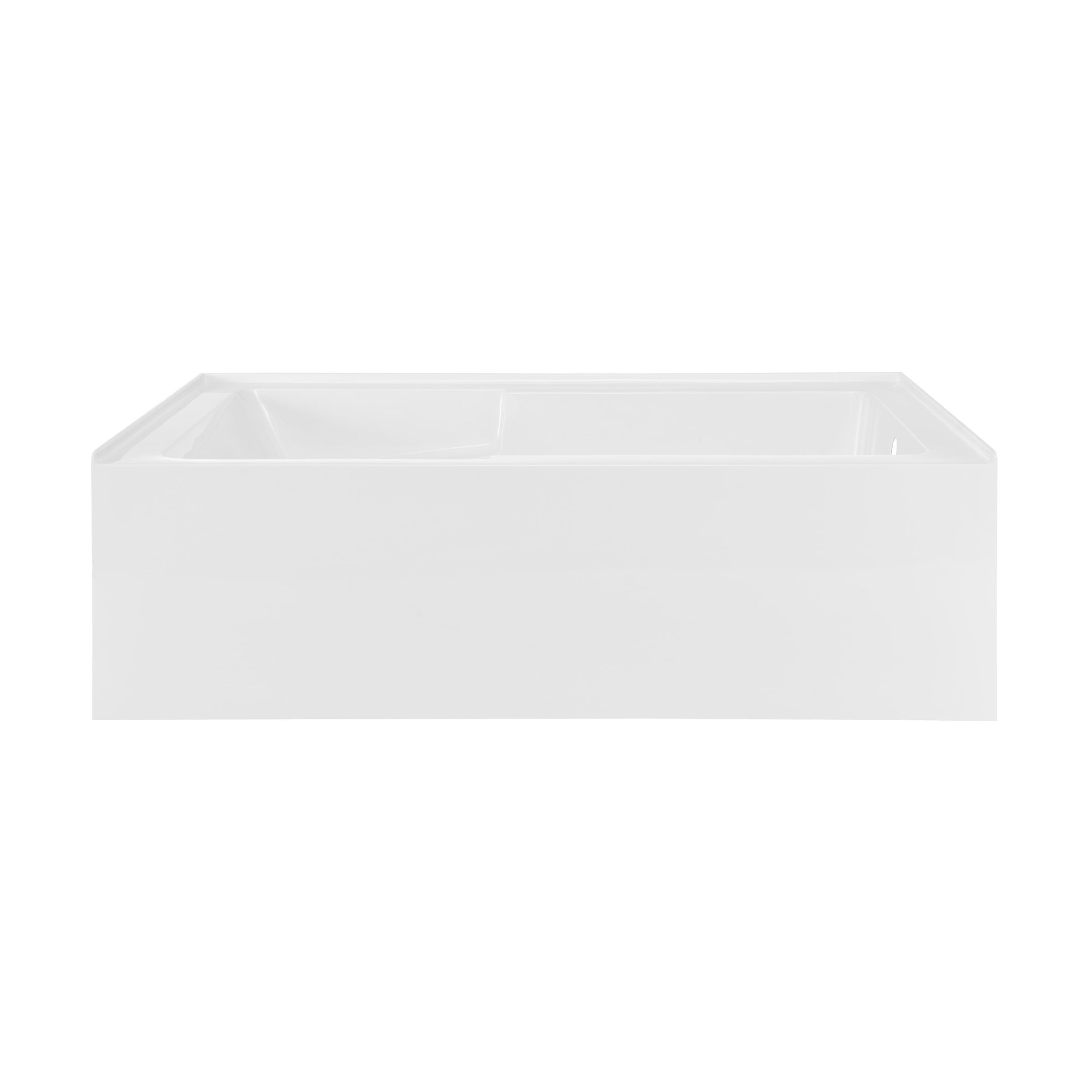 Lausanne 72" x 36" Glossy White Acrylic Alcove Bathtub