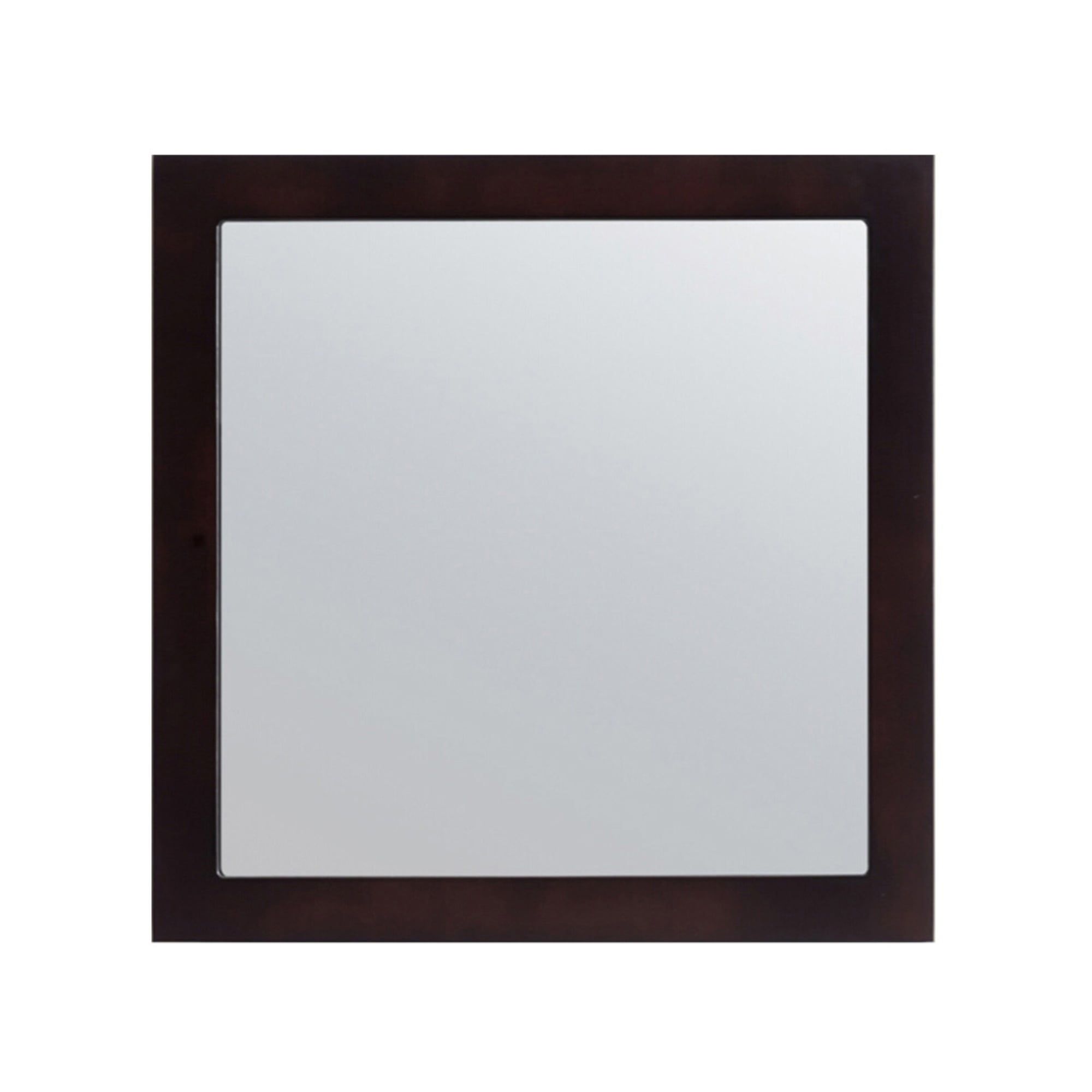 Espresso Wood Framed Rectangular Bathroom Vanity Mirror