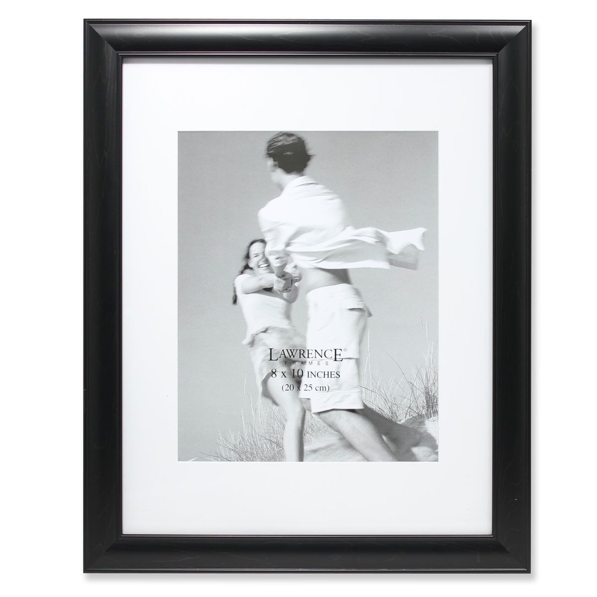 Elegant Black Wood-Effect Gallery Frame, Dual Orientation, 8"x10" Matted