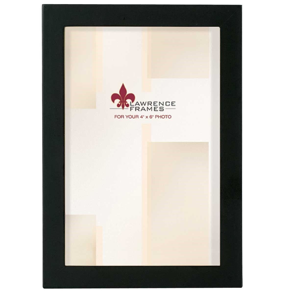 Classic Black Wood 4x6 Tabletop and Wall Photo Frame