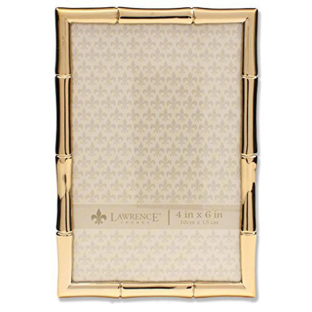 Gold Bamboo Design 4x6 Metal Picture Frame