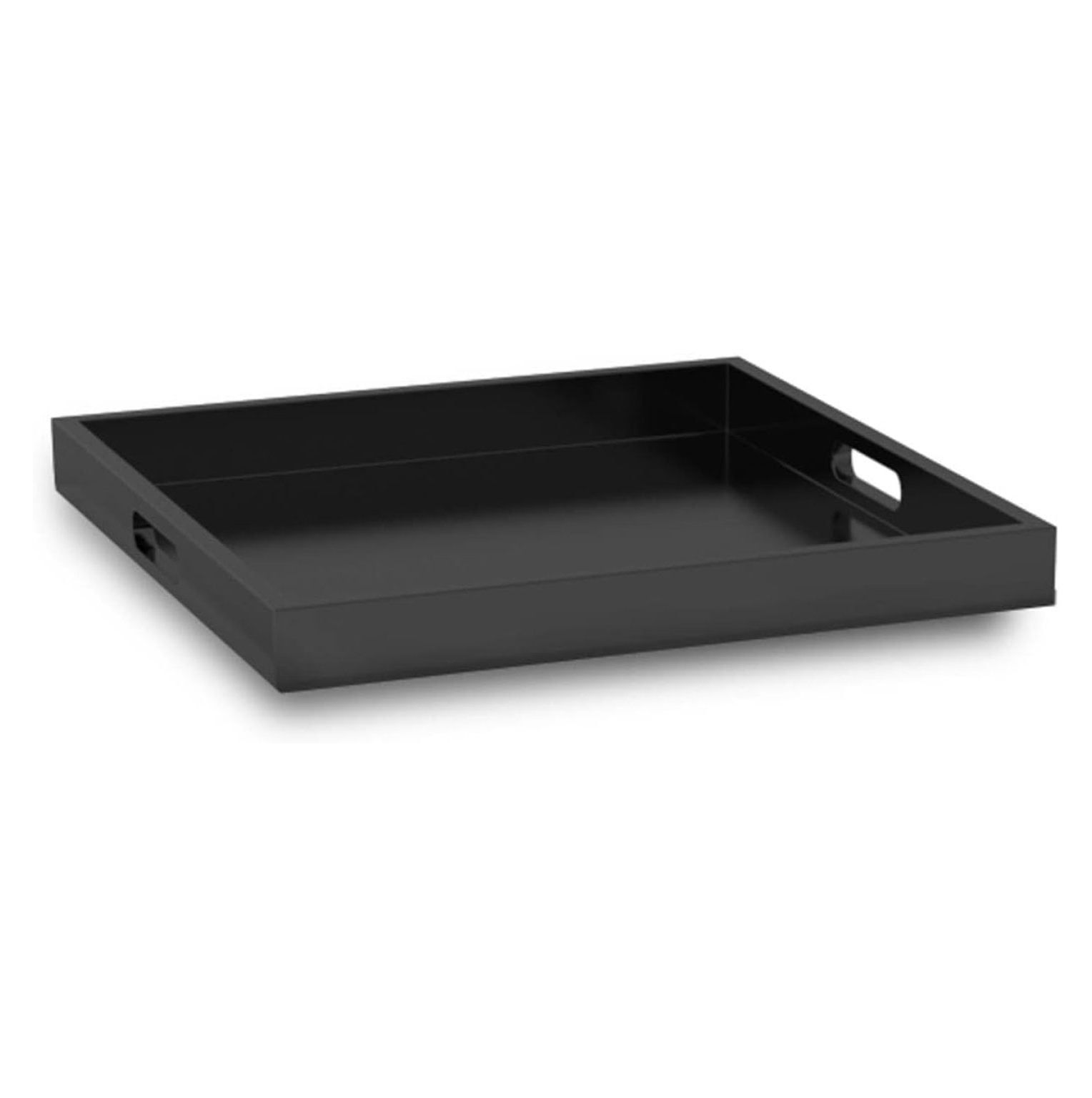 Black 17" MDF Modern Decorative Serving Tray