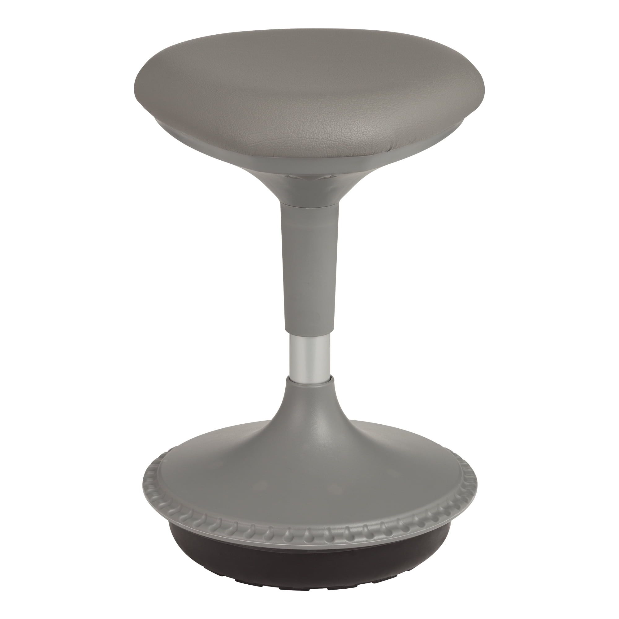 Gray Adjustable Height Active Learning Stool with Vinyl Seat