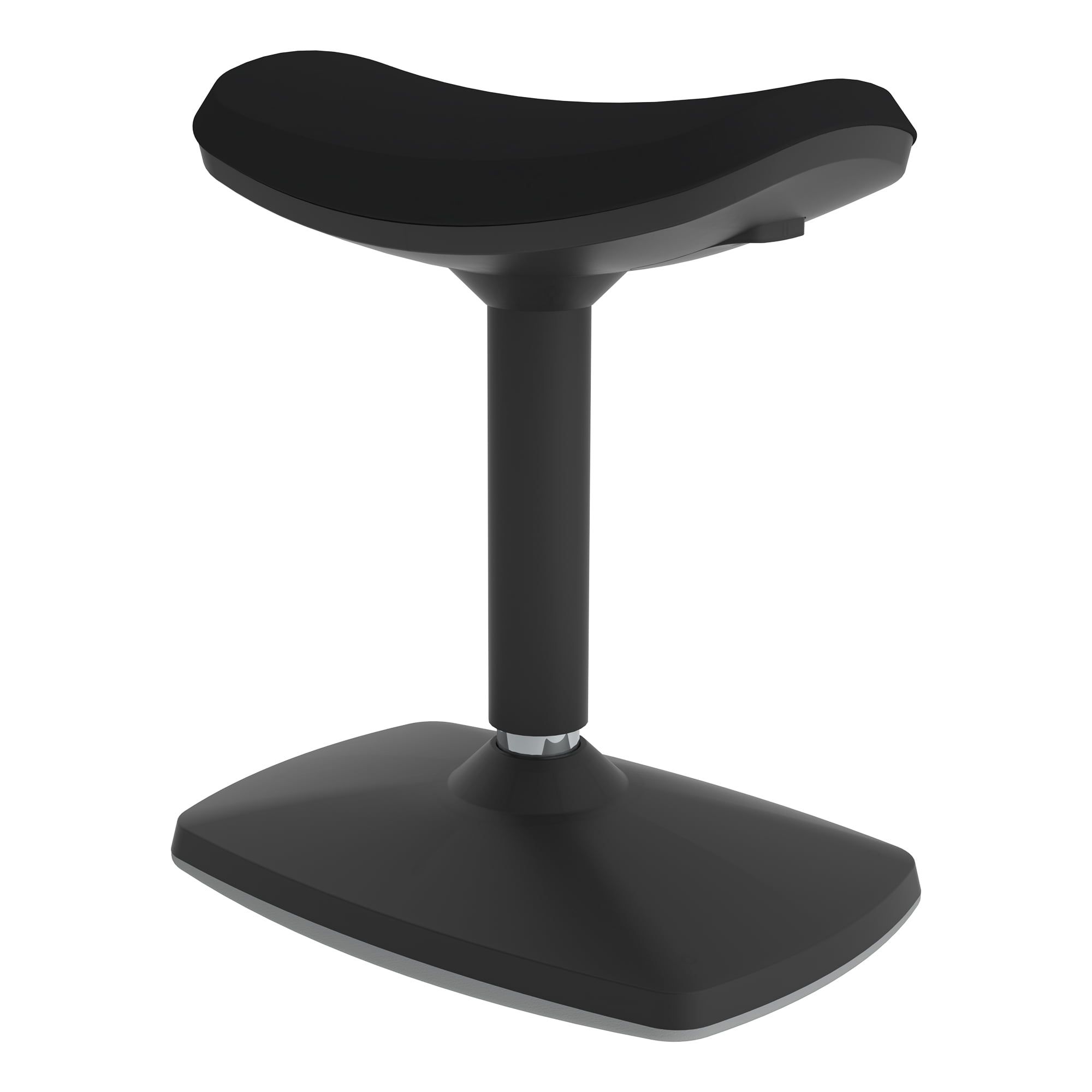 Black Adjustable-Height Saddle Seat Active Motion Stool