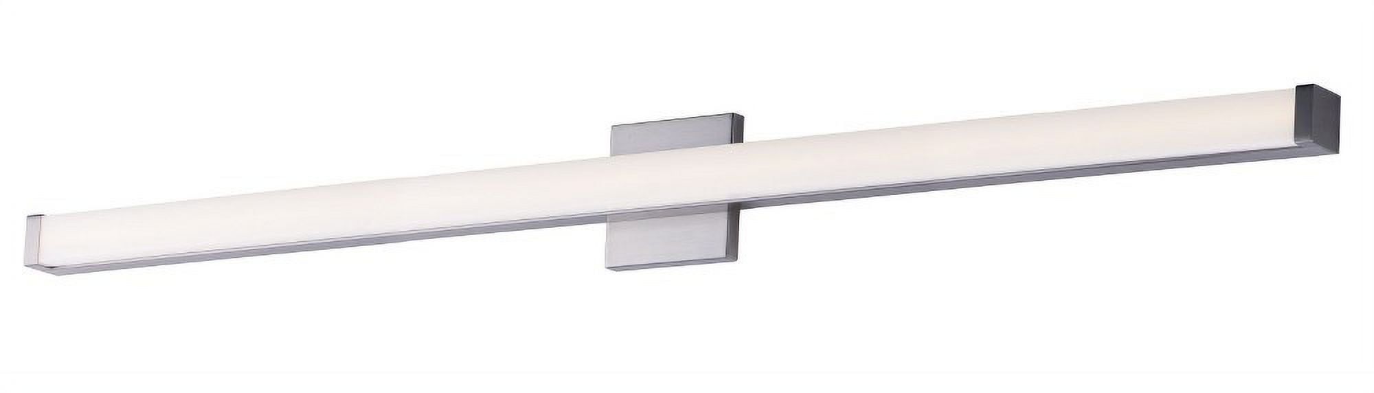 Sleek Satin Nickel 48" LED Vanity Light with Acrylic Shade