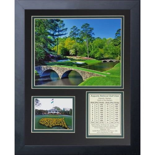 Augusta National Golf Course Framed Photo Collage with Stats