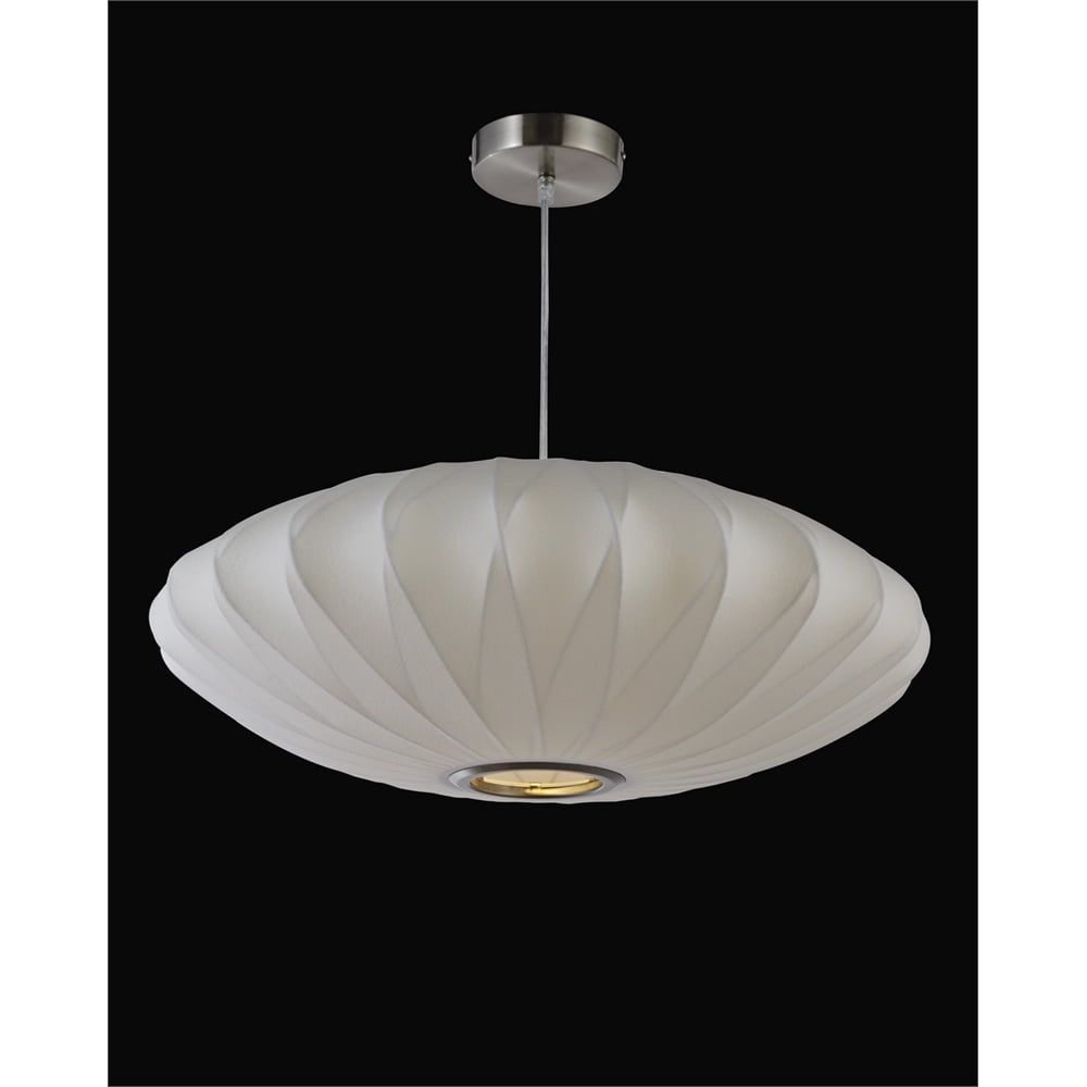 White Brushed Nickel LED Globe Pendant Lamp