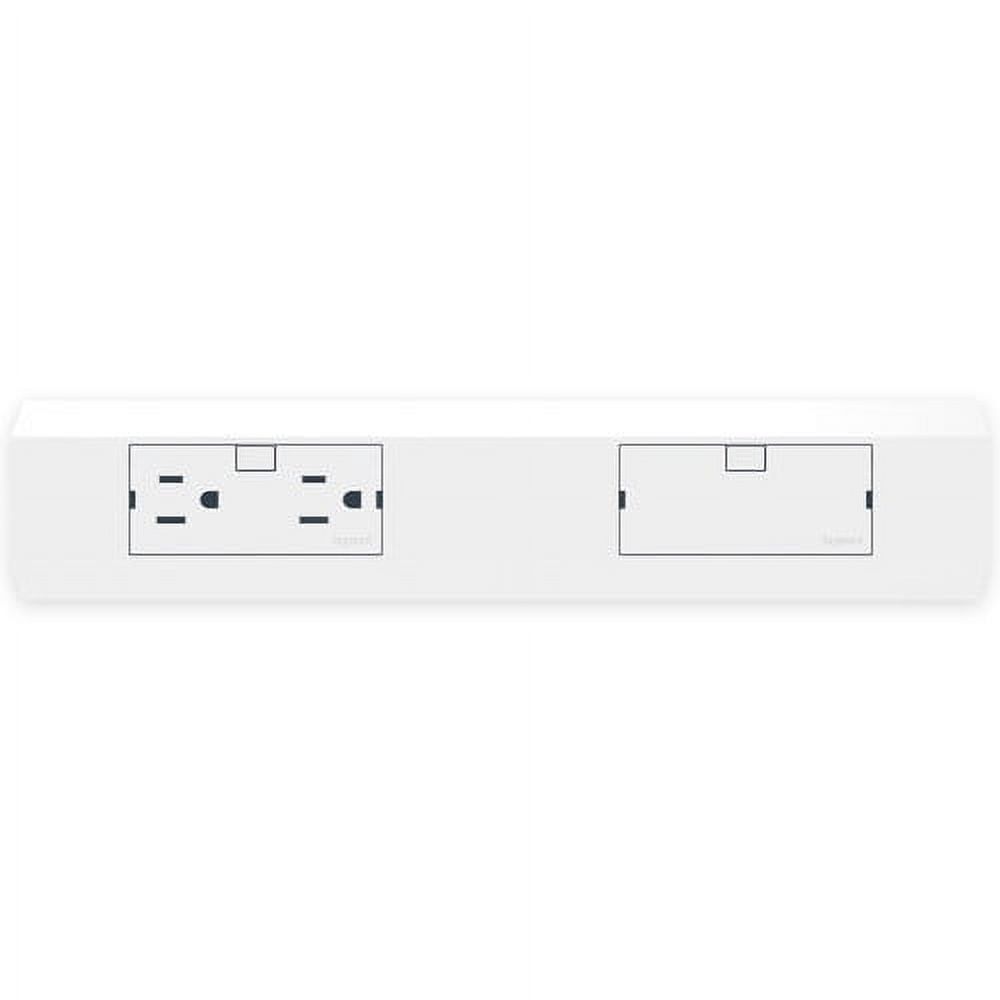 White 12" Modular Under-Cabinet Track with Outlets