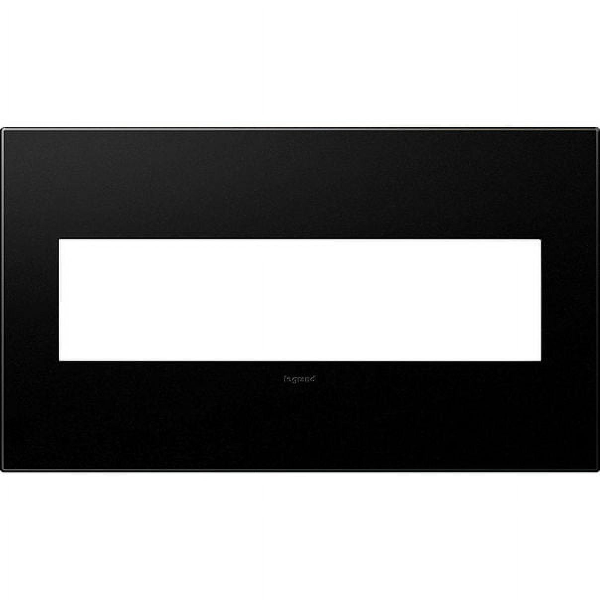 Graphite 4-Gang Screwless Wall Plate with Sophisticated Finish