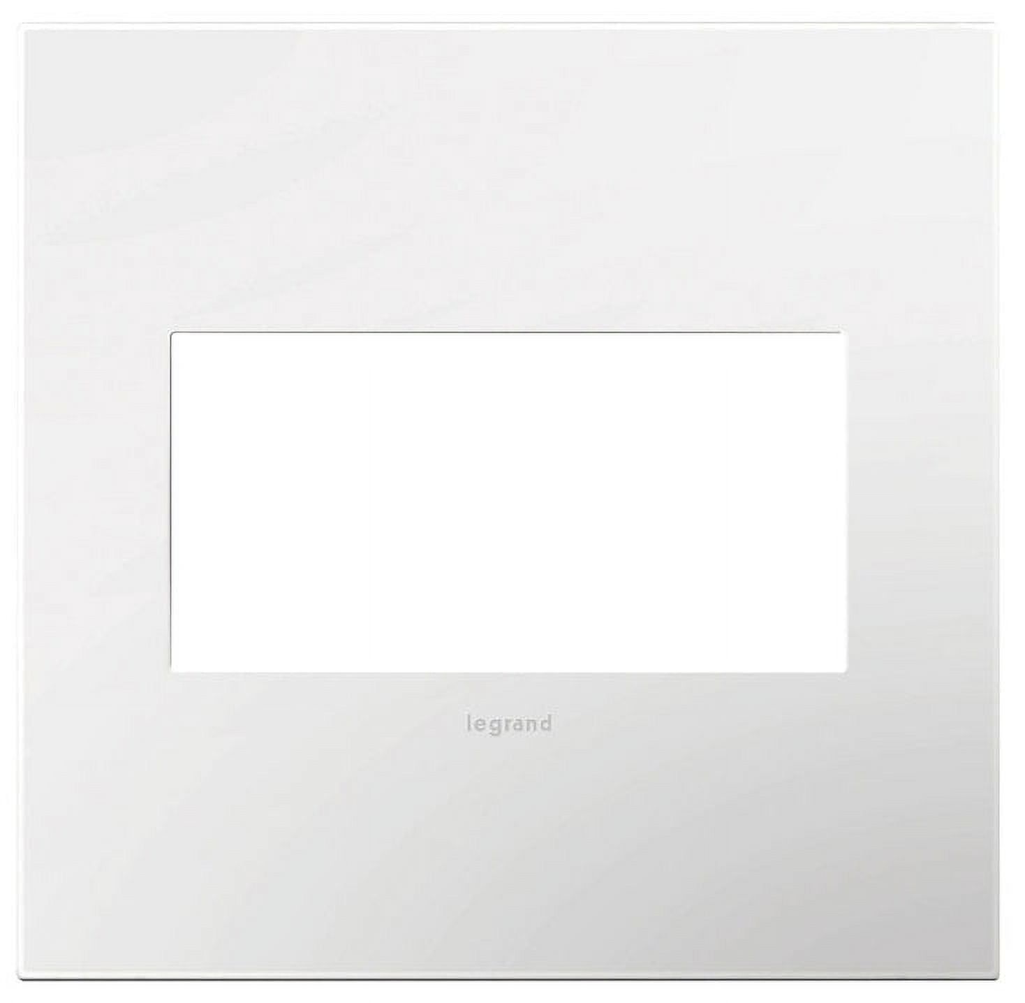 Gloss White 2-Gang Screwless Wall Plate