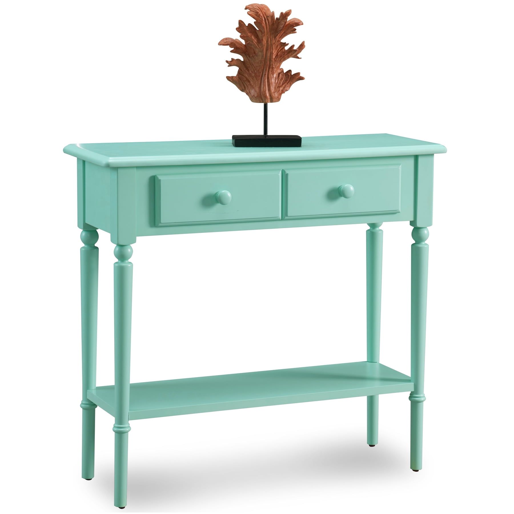 Kiwi Green Wood and Metal Console Table with Storage