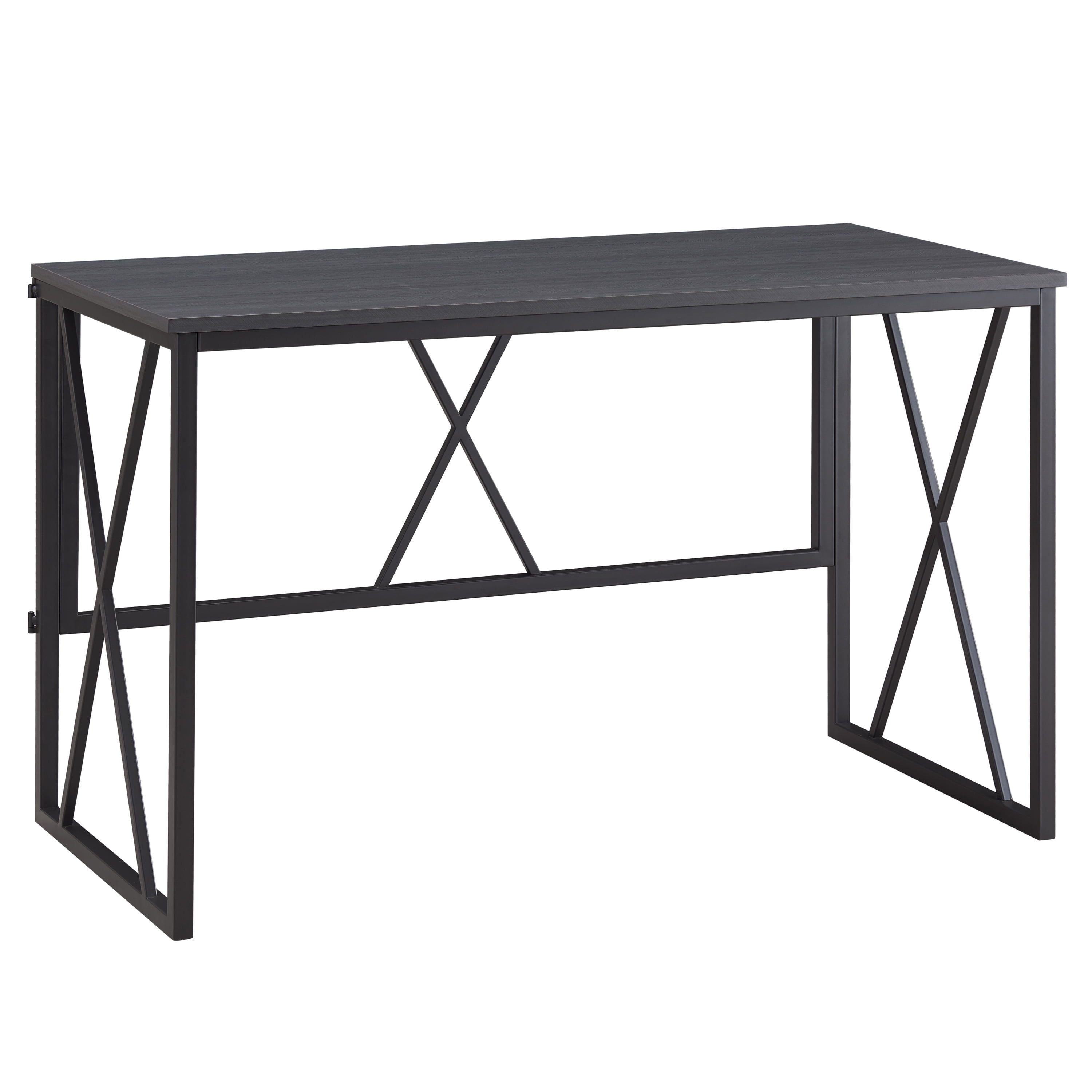 Herringbone Matte Black 48" Collapsible X Writing Desk