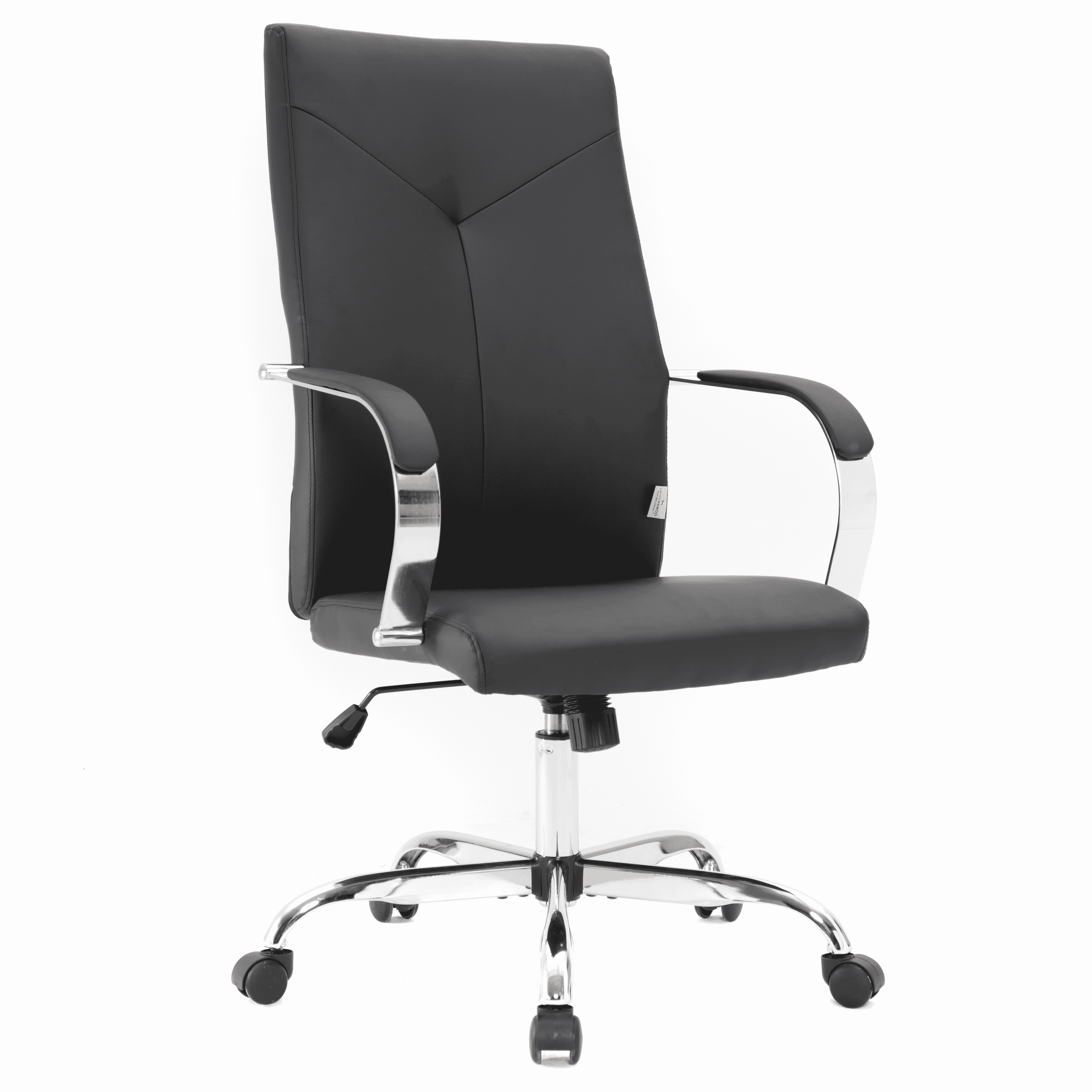 Black High-Back Leather Executive Swivel Office Chair