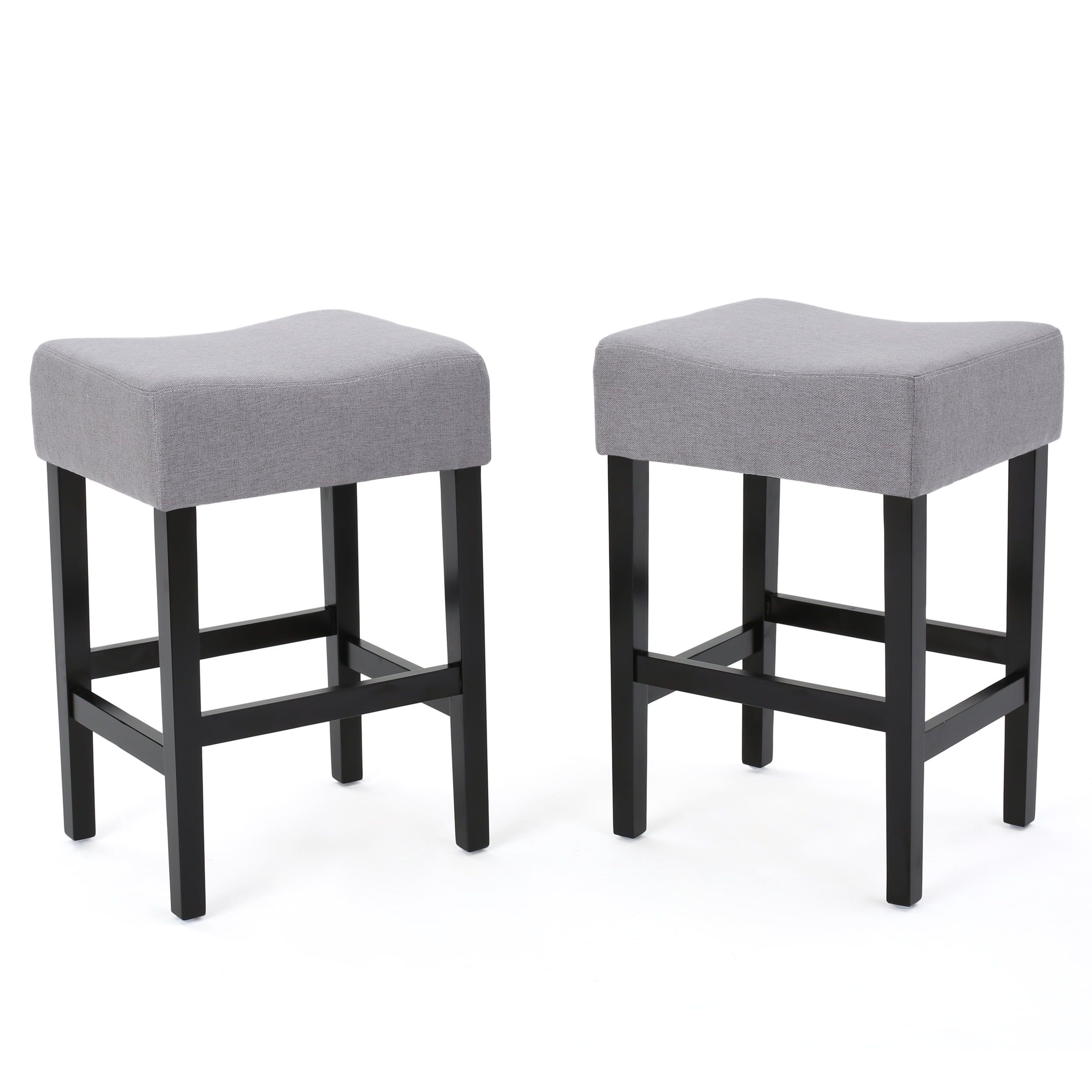 Coventry 26-inch Gray Wood and Leather Backless Counter Stool