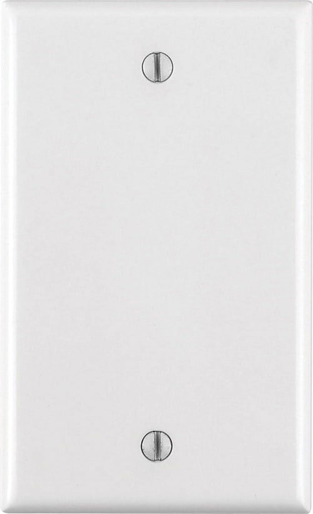 White Single Gang Thermoset Blank Faceplate