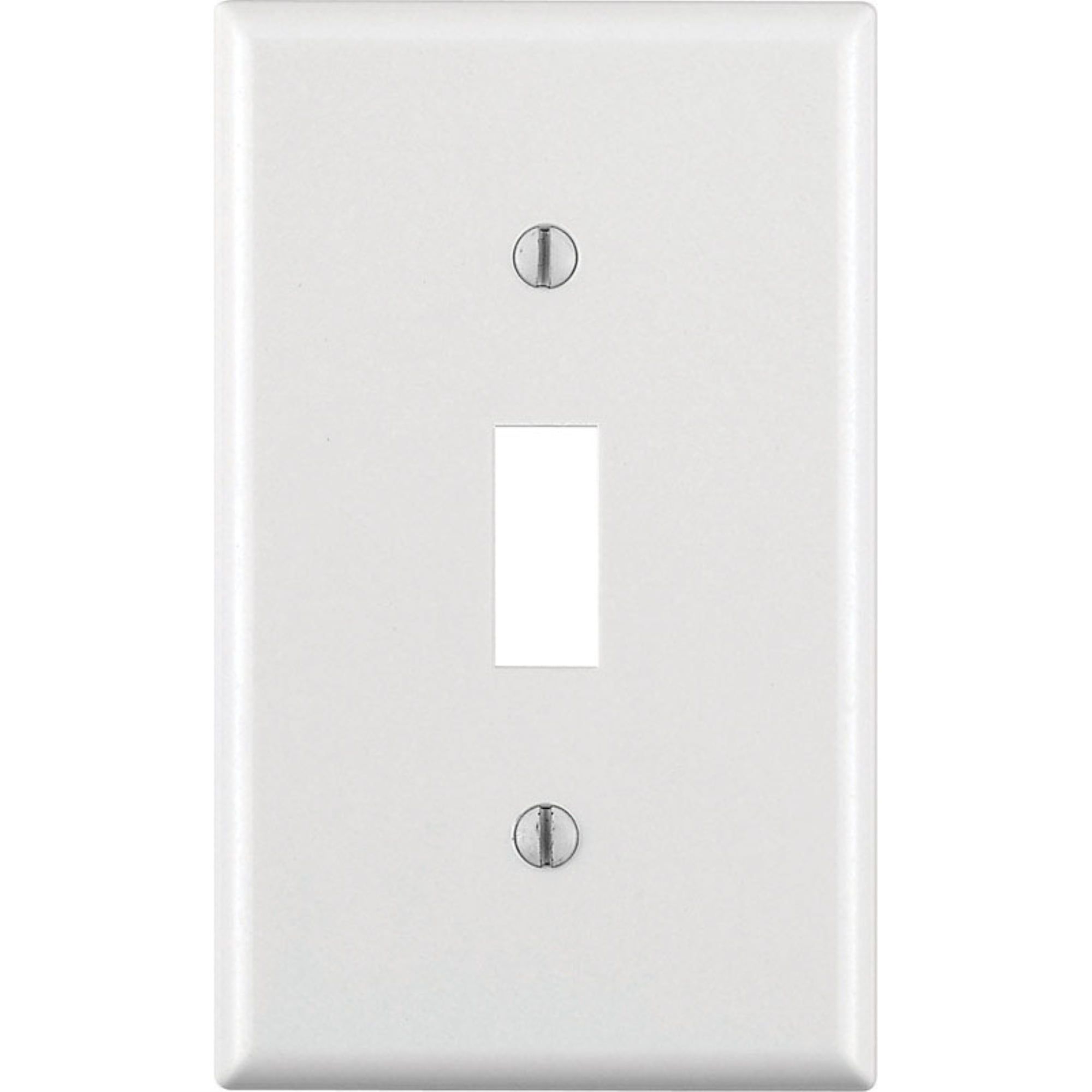 White Thermoset Plastic 1-Gang Toggle Switch Wall Plate