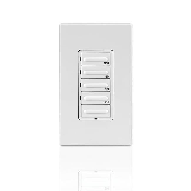 White Digital In-Wall Countdown Timer Switch with Push Buttons