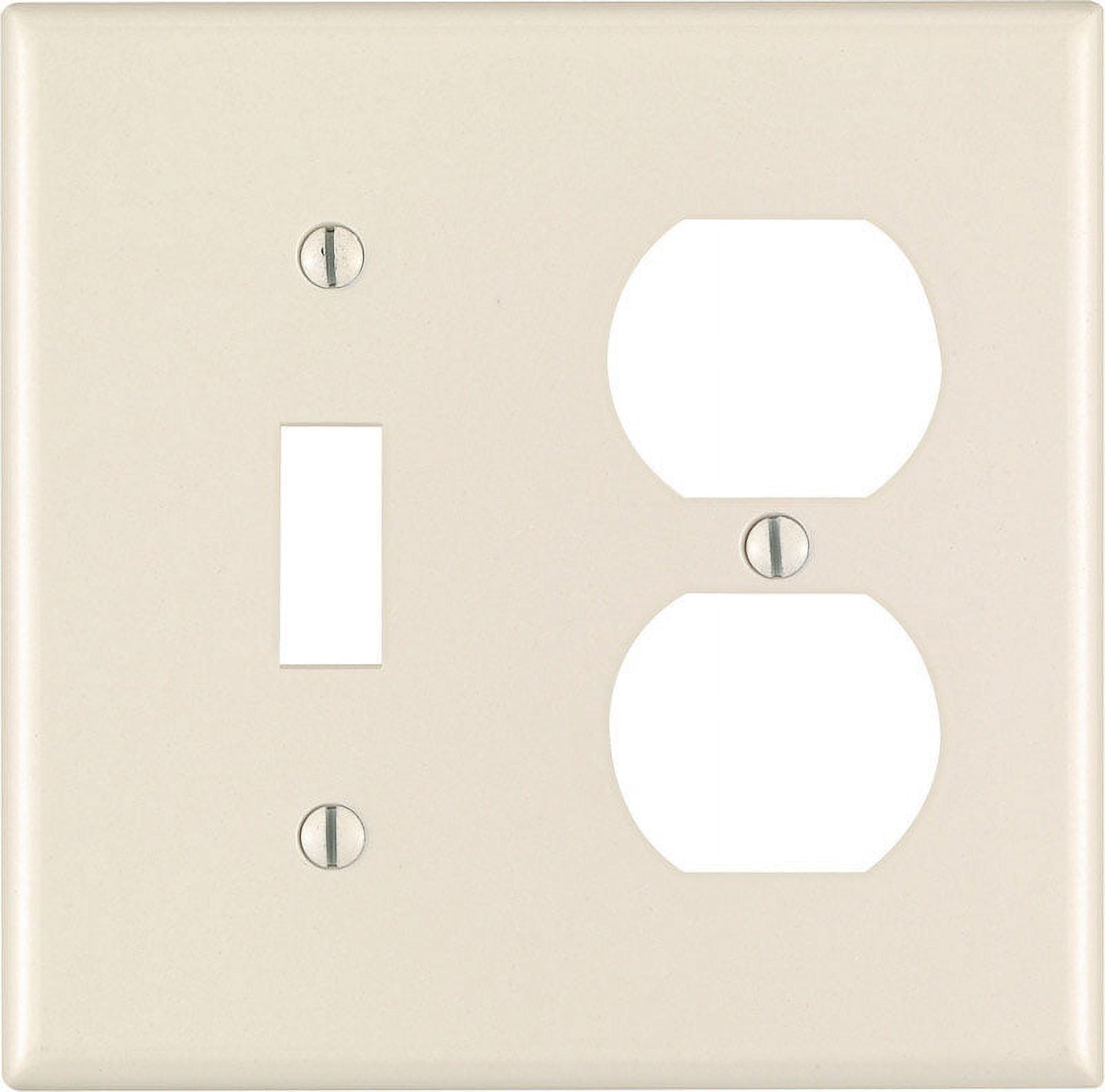 Leviton Light Almond 2-Gang 1-Toggle 1-Duplex Wall Plate