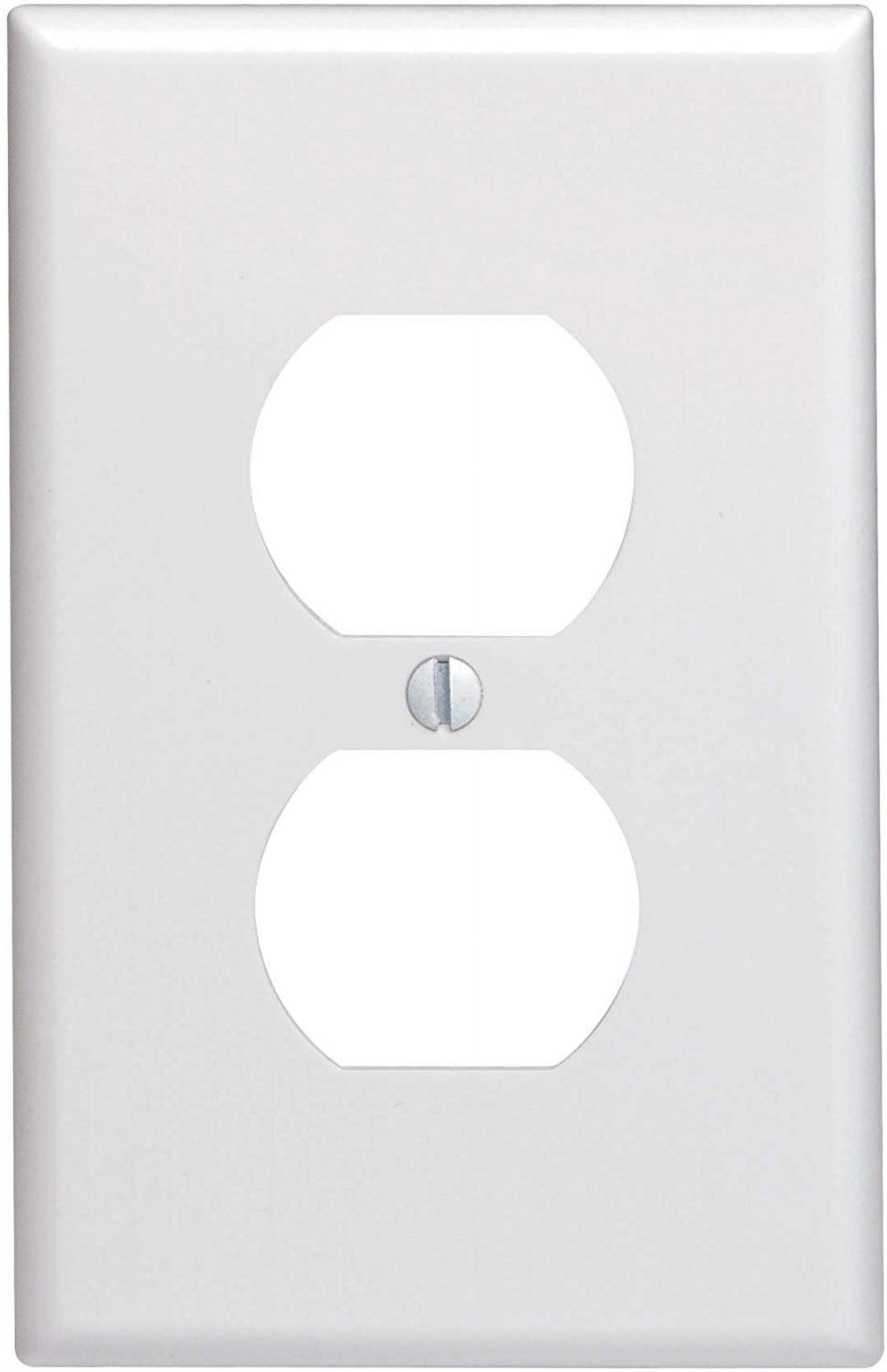 White Thermoset Midway Duplex Receptacle Wallplate