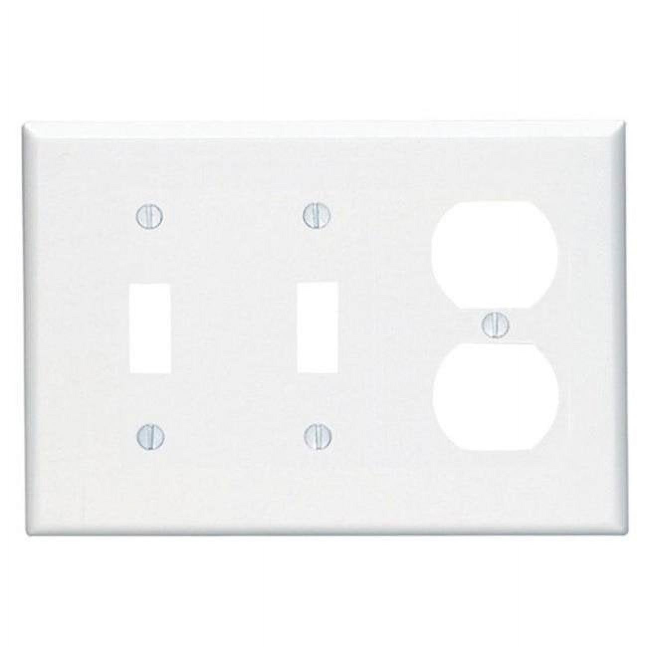 White Midway 3-Gang 2-Toggle 1-Duplex Wall Plate