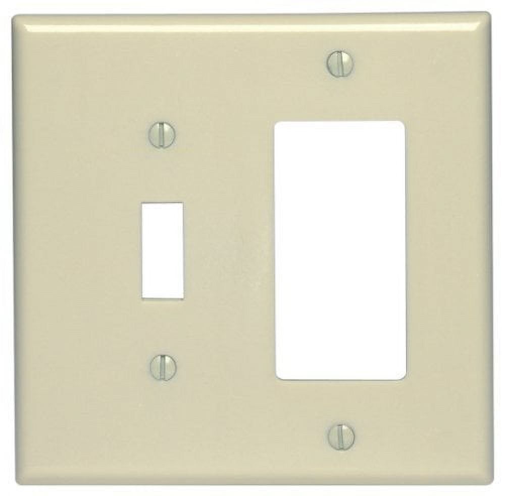 Ivory Thermoset 2-Gang Toggle and Decora Wall Plate