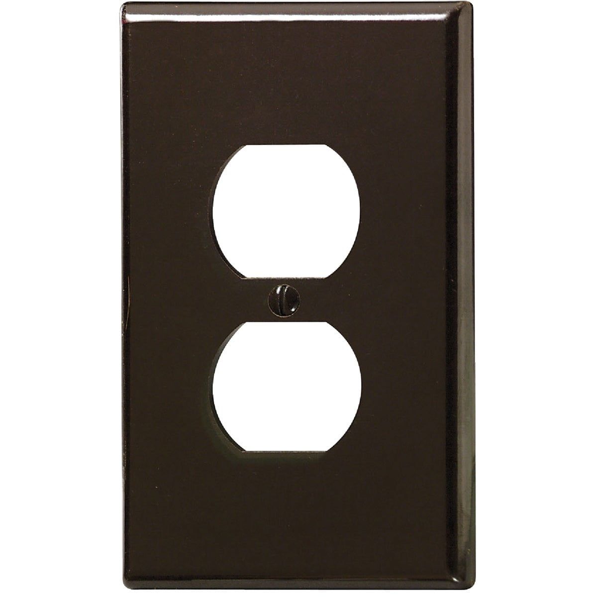 Leviton Brown Oversized Thermoset Plastic 1-Gang Duplex Wall Plate