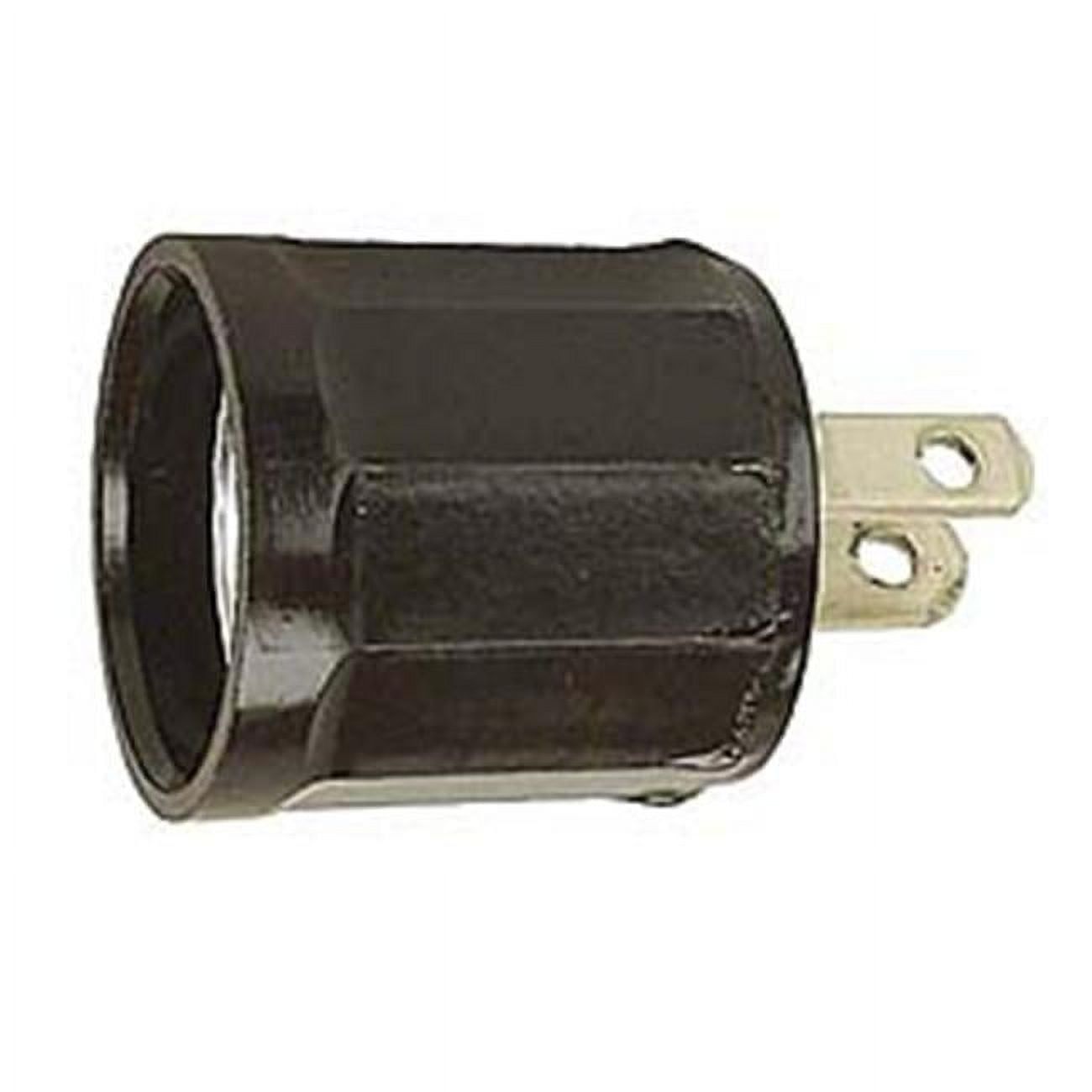 Brown Polarized Outlet-to-Lampholder Adapter