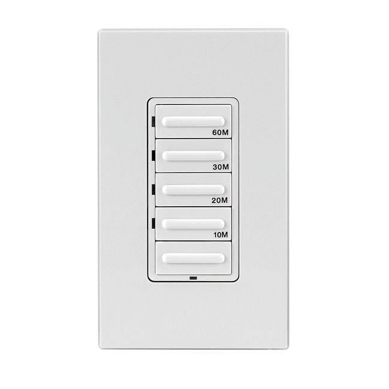 White In-Wall Countdown Timer Switch with 60-Minute Cycle