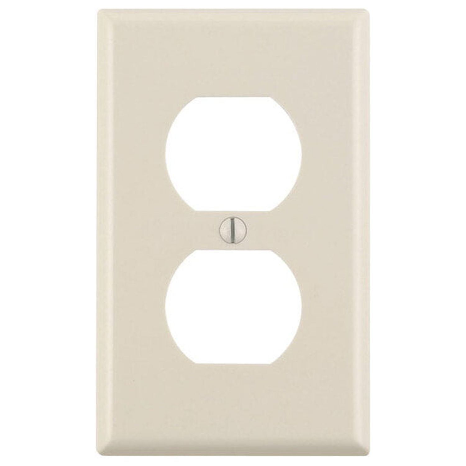 Light Almond Plastic Duplex Wall Plate Pack of 10