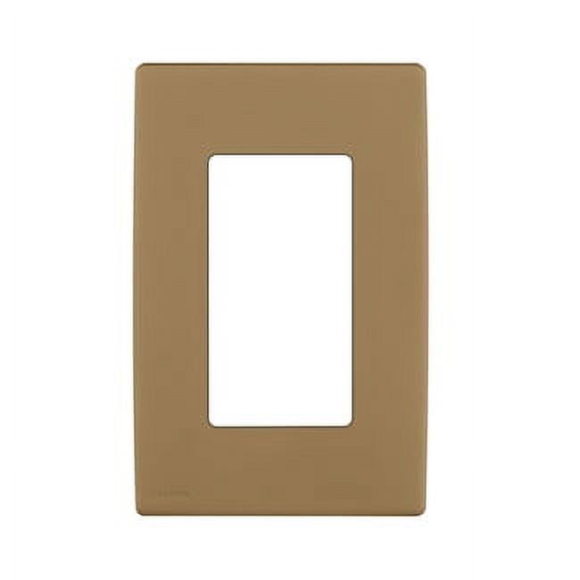 Warm Caramel Polymer Screwless Snap-On 1-Gang Wallplate