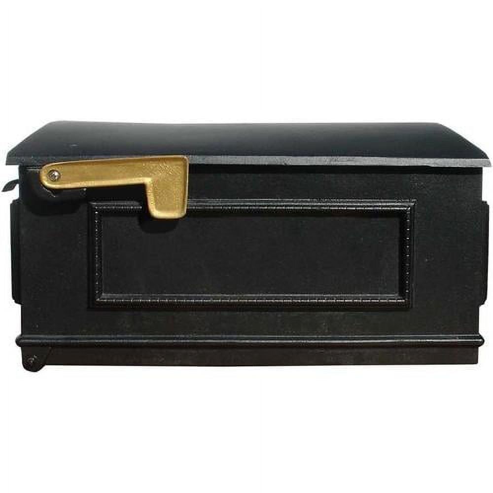 Black Cast Aluminum Lockable Post Mount Mailbox