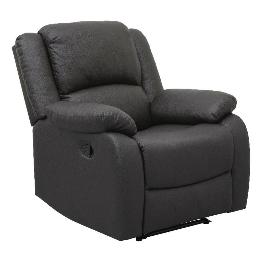 Fairview Dark Brown Faux Leather Manual Recliner