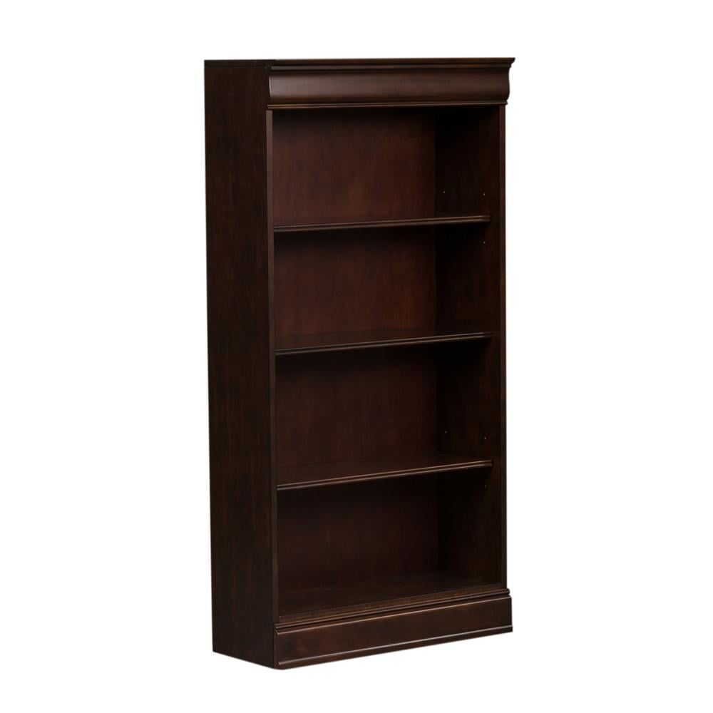 Brayton Manor Dark Brown Poplar 60" Bookcase with Adjustable Shelves