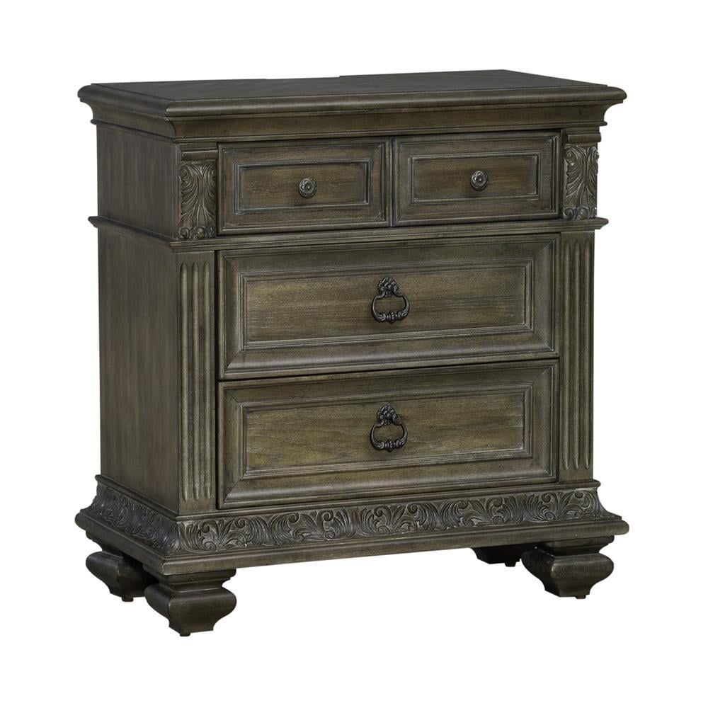 Carlisle Court Chestnut 4-Drawer Traditional Bedside Chest