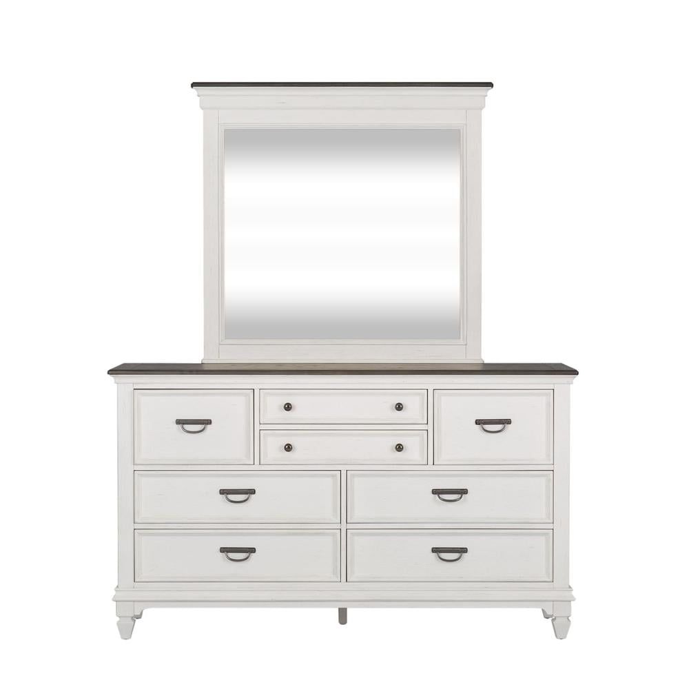 White Cottage Dresser with Mirror and Felt Lined Drawers