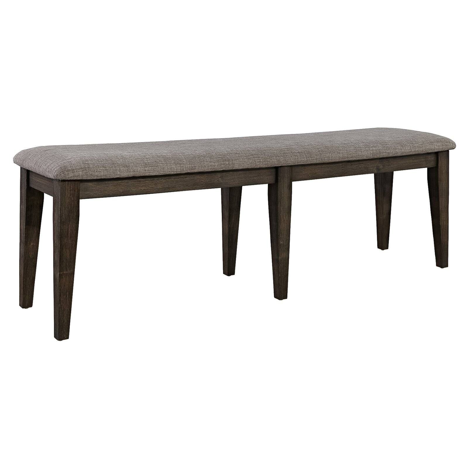 Dark Chestnut Double Bridge Dining Bench with X Trestle Base