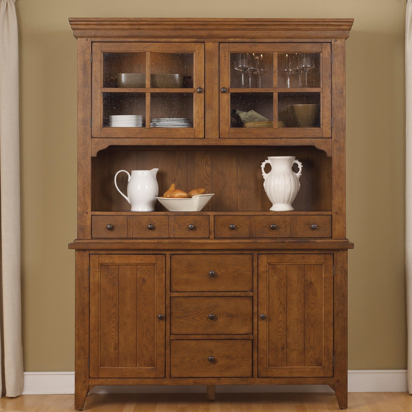 Hearthstone Natural Oak Buffet with Optional Hutch