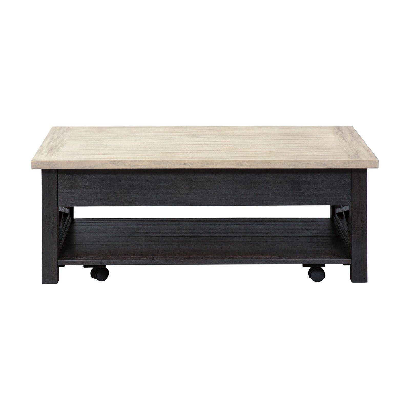 Charcoal and Ash Lift-Top Rectangular Coffee Table with Storage