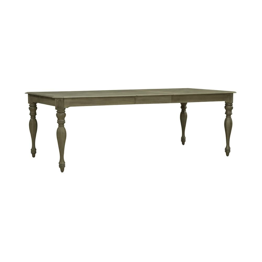 Weathered Bisque Extendable Rectangular Wood Dining Table