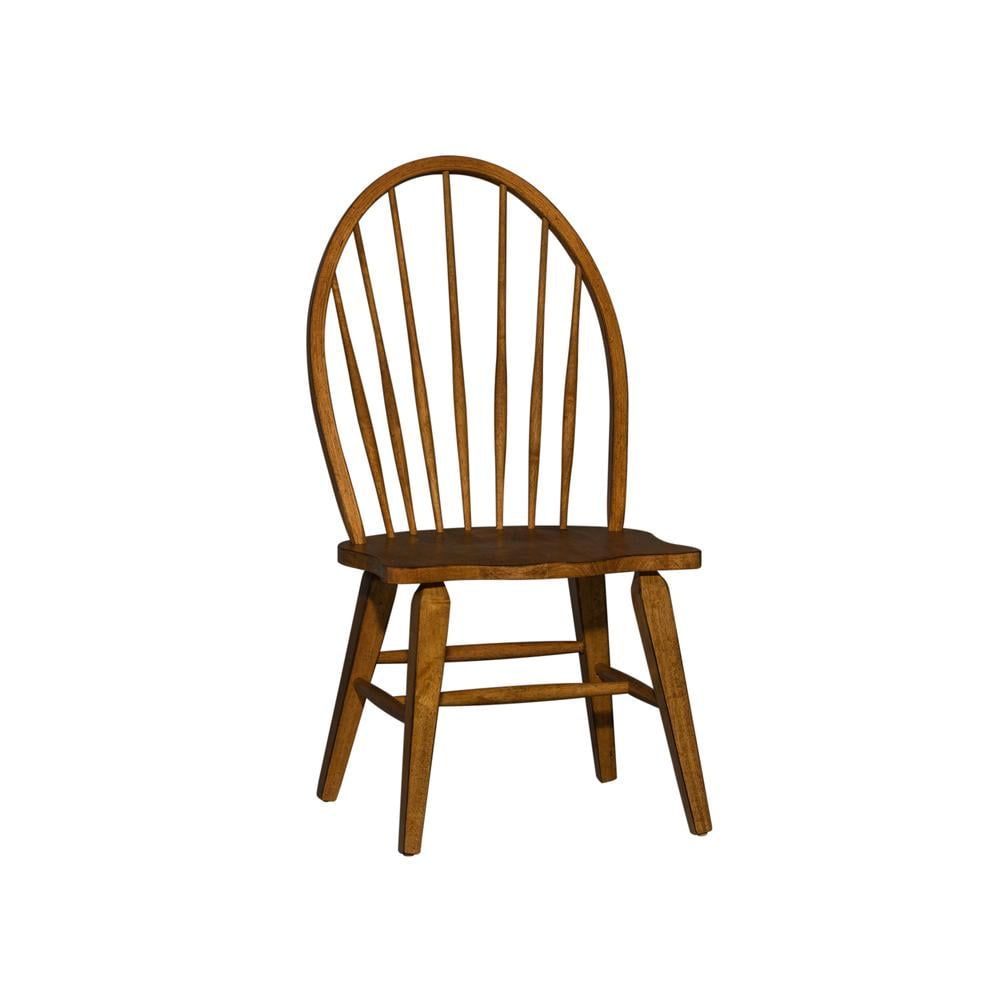 Rustic Oak High Windsor Slat Side Chair