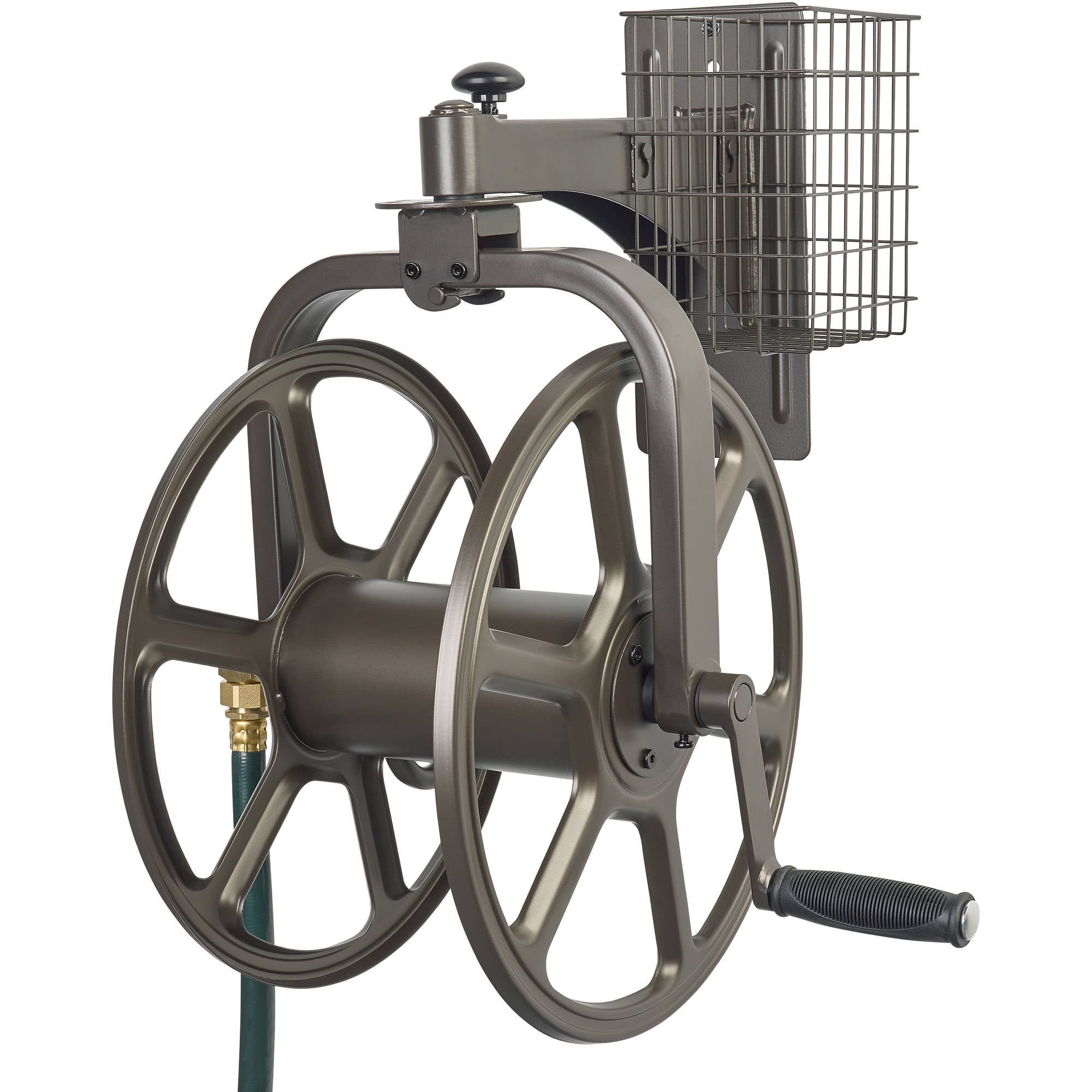 Bronze Steel Wall-Mounted Single Arm Hose Reel