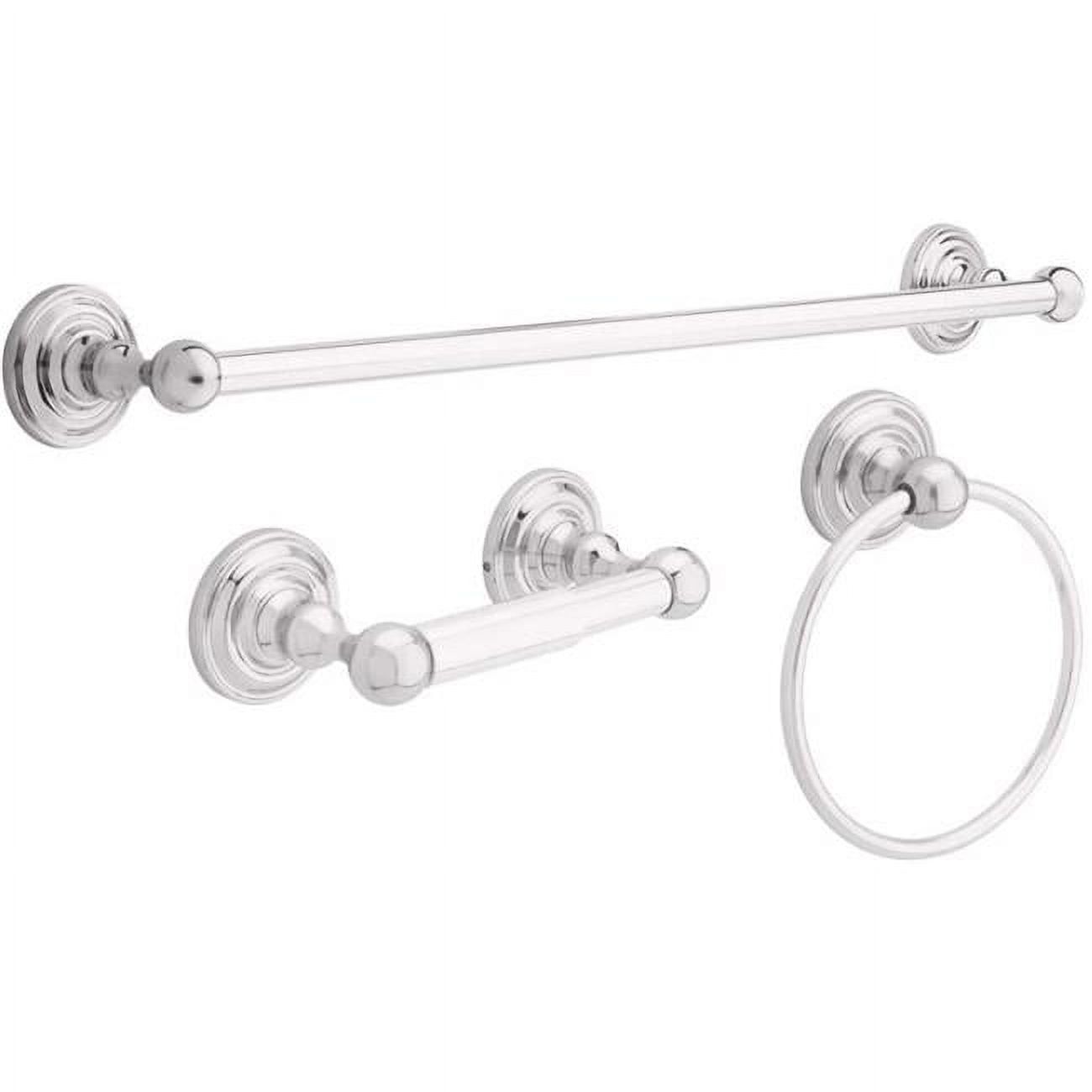 Greenwich 24'' Polished Chrome 3-Piece Bathroom Hardware Set