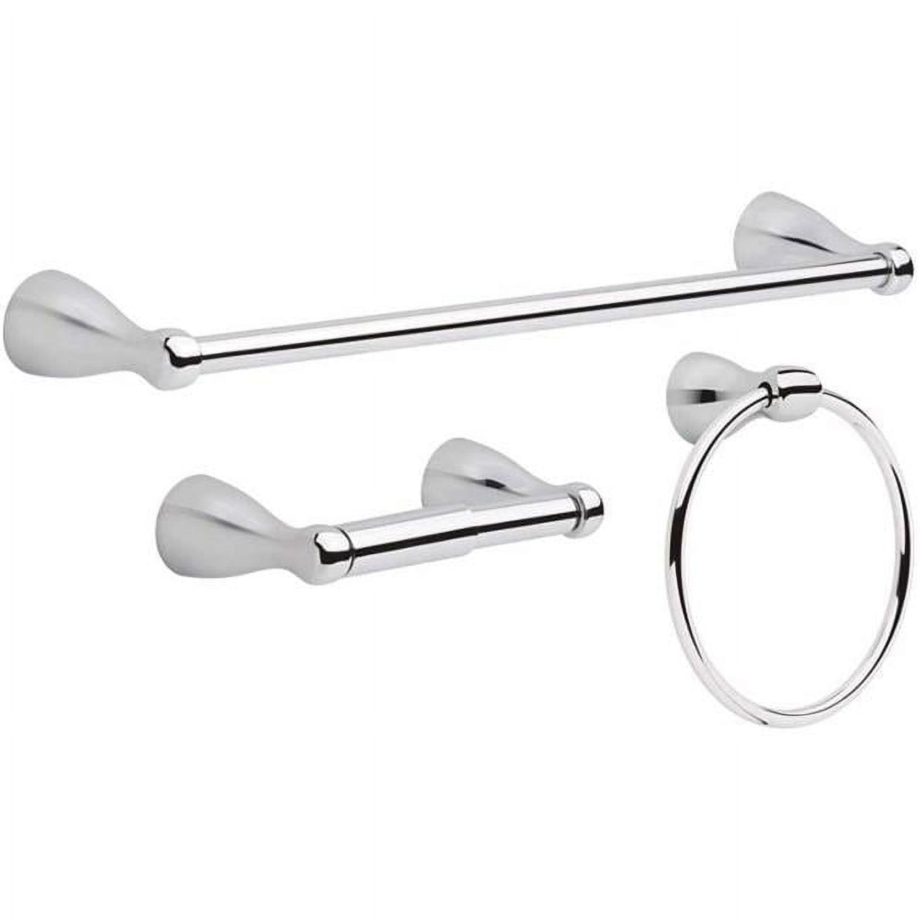 Foundations Polished Chrome 3-Piece Bathroom Hardware Set