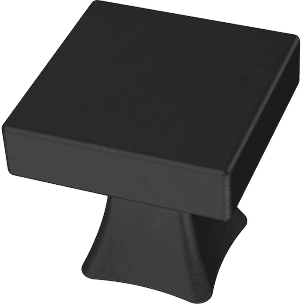 Margaret Matte Black Aluminum Square Cabinet Knob