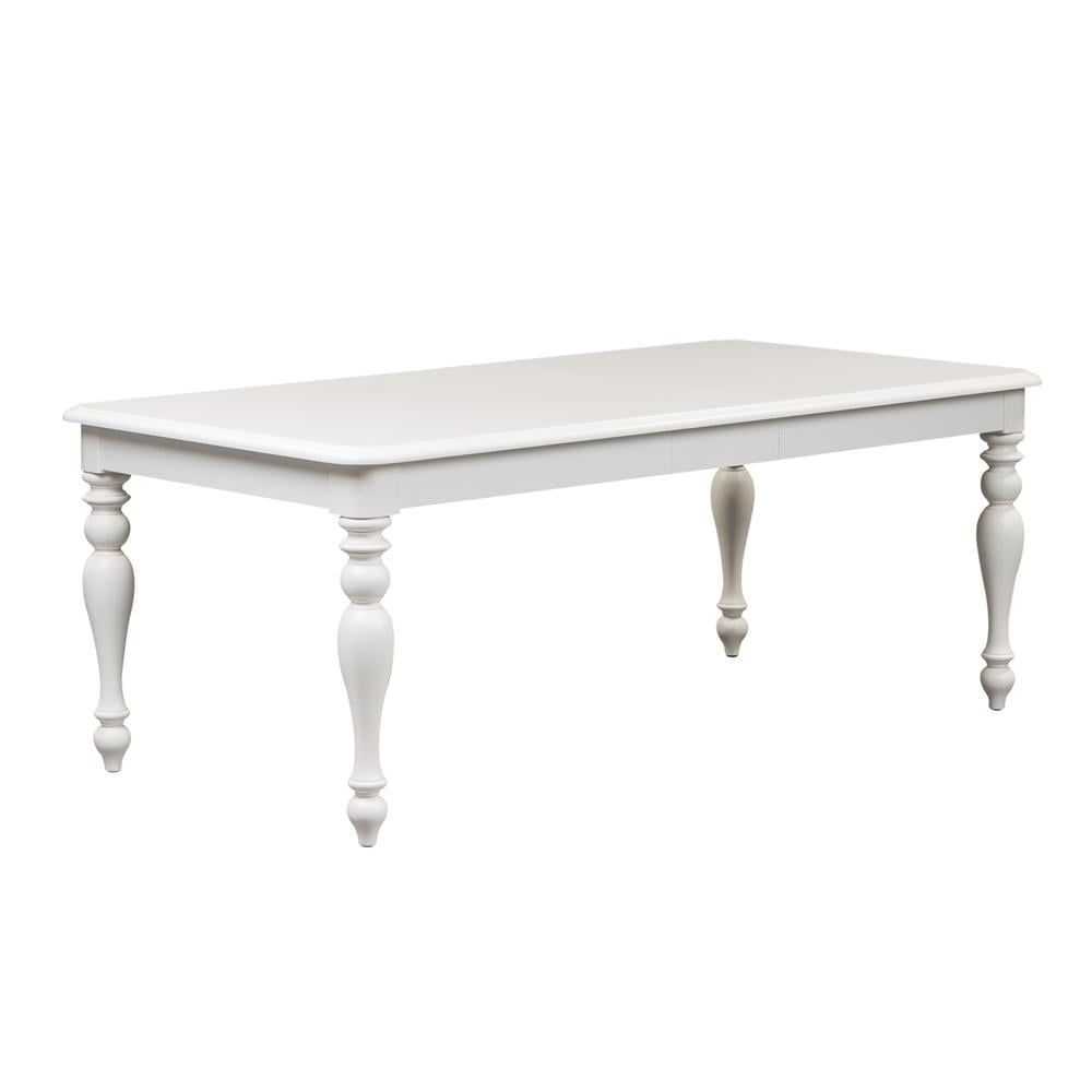 Oyster White Extendable Rectangular Wood Dining Table