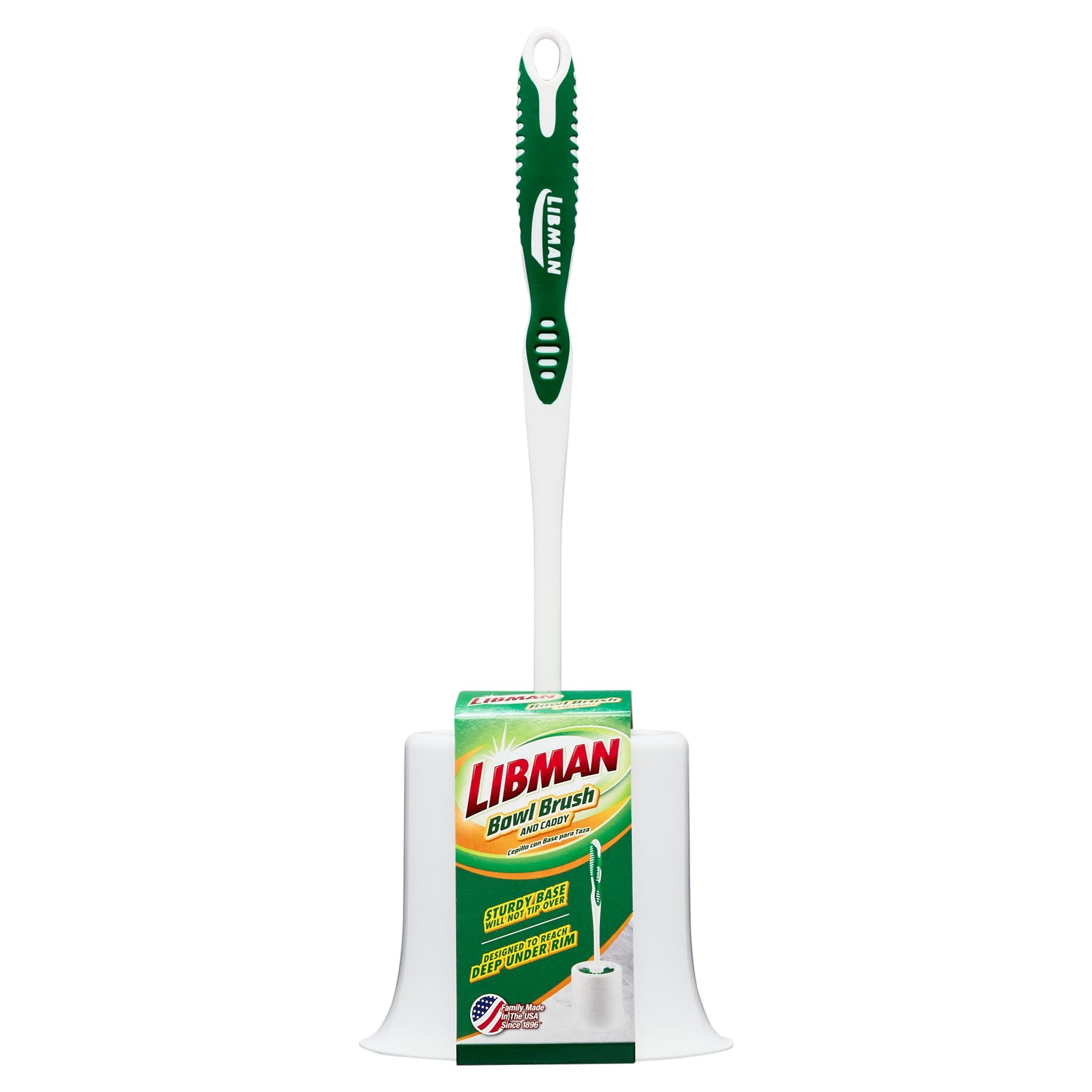 Libman Green and White Toilet Bowl Brush with Caddy